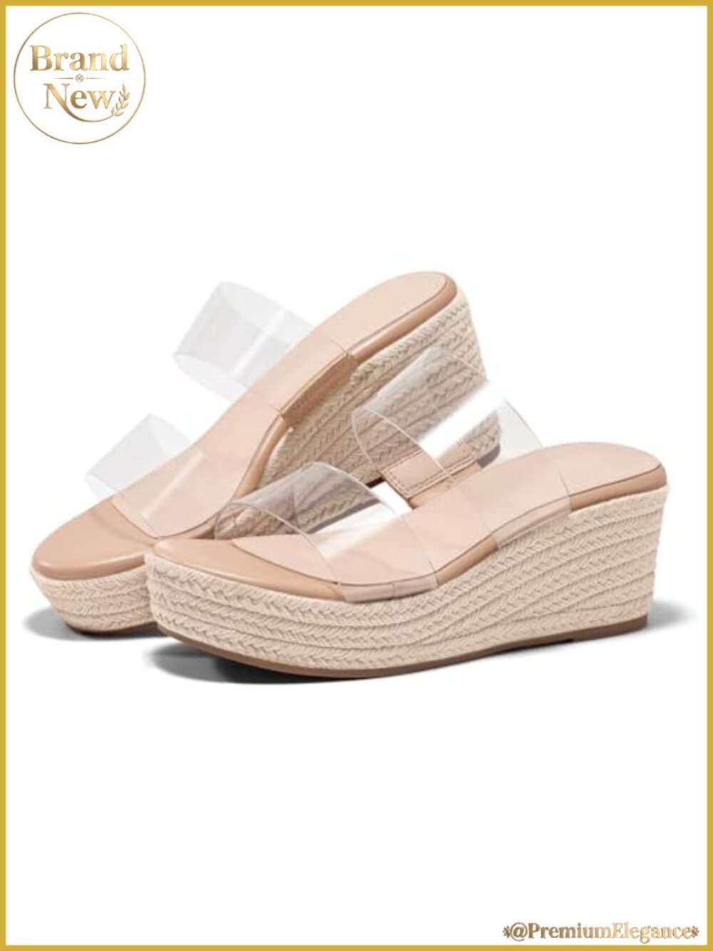 Womens Platform Wedge Sandals Raffia Espadrille Open Toe Slides Beach Vacation